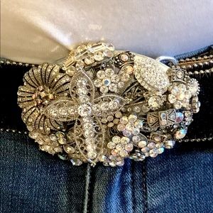 Ritzy GLITZY CRYSTAL CROSS Belt VINTAGE